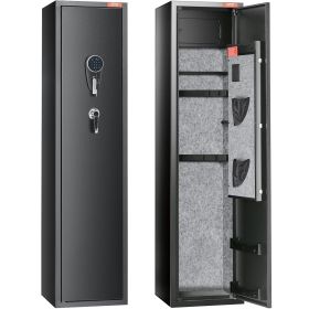 VEVOR 5 Rifles Gun Safe, Rifle Safe with Digital Keypad & Lock, Gun Storage Cabinet with Built-in Storage Locker VEVOR 5 Rifles Gun Safe, Rifle Safe with Digital Keypad & Lock, Gun Storage Cabinet with Built-in Storage Locker